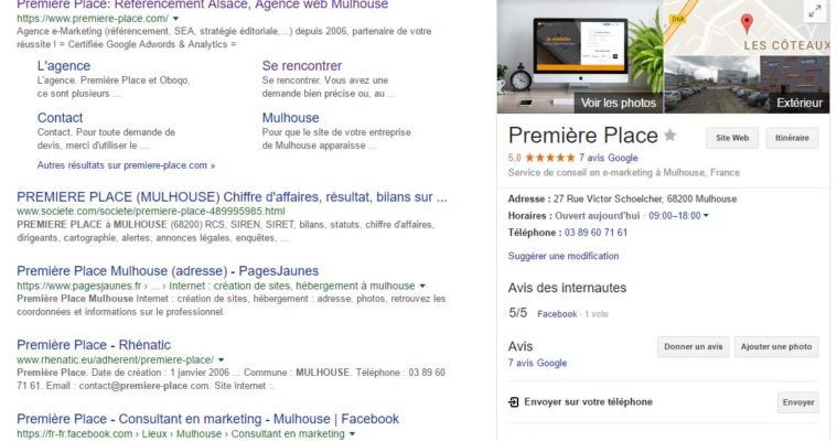 Première Place Google My Business