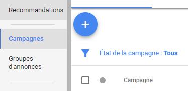 Création nouvelle campagne AdWords