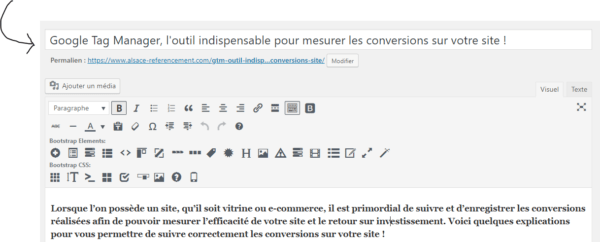 titre h1 wordpress